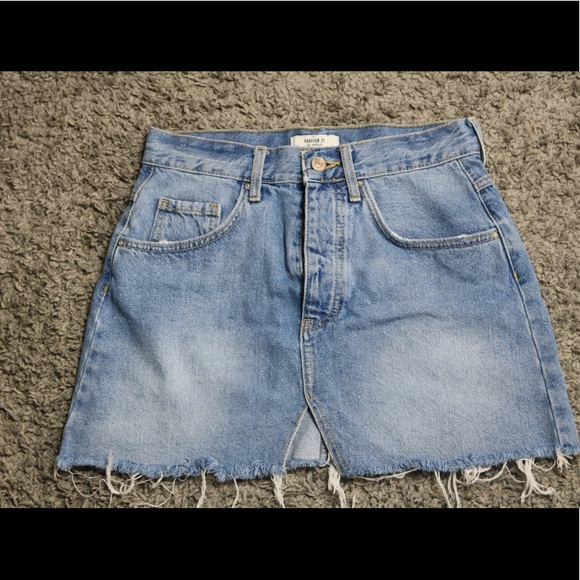 forever 21 jeans skirt